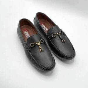 LQ mocassin vitton en cuir noir 064