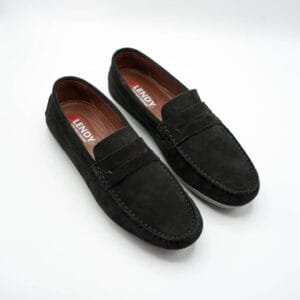 LQ mocassin collége en daim noir 701